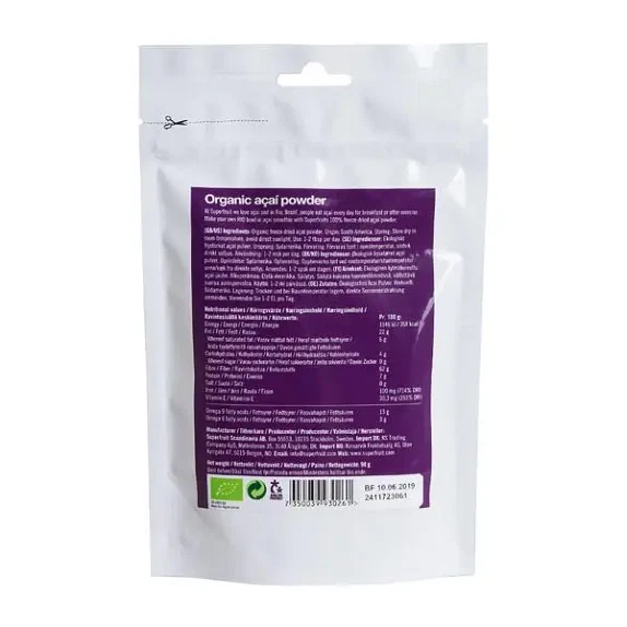 Acai Pulver Superfruit 90 g økologisk